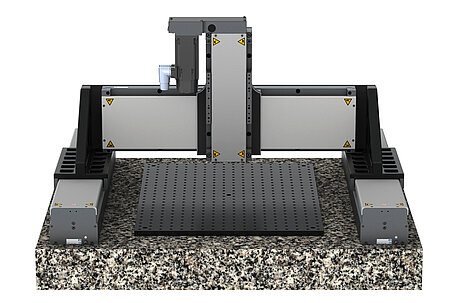 Gantry configuration based on three linear stages: X axis: V-857; Y axis: V-817; Z axis: L-812.