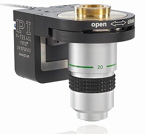 Figure 11. Highly integrated piezo flexure positioning device for high-precision nano-focus applications in microscopy and surface metrology (Image: PI)