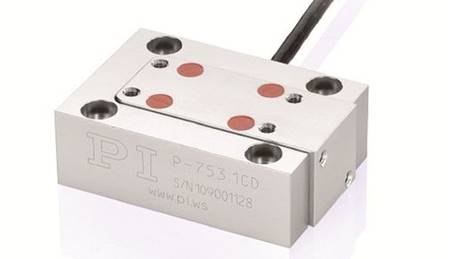 P-753 LISA (Linear Stage Actuator) direct-drive piezo flexure guided actuator provides sub-millisecond response and nanometer range guiding accuracy.