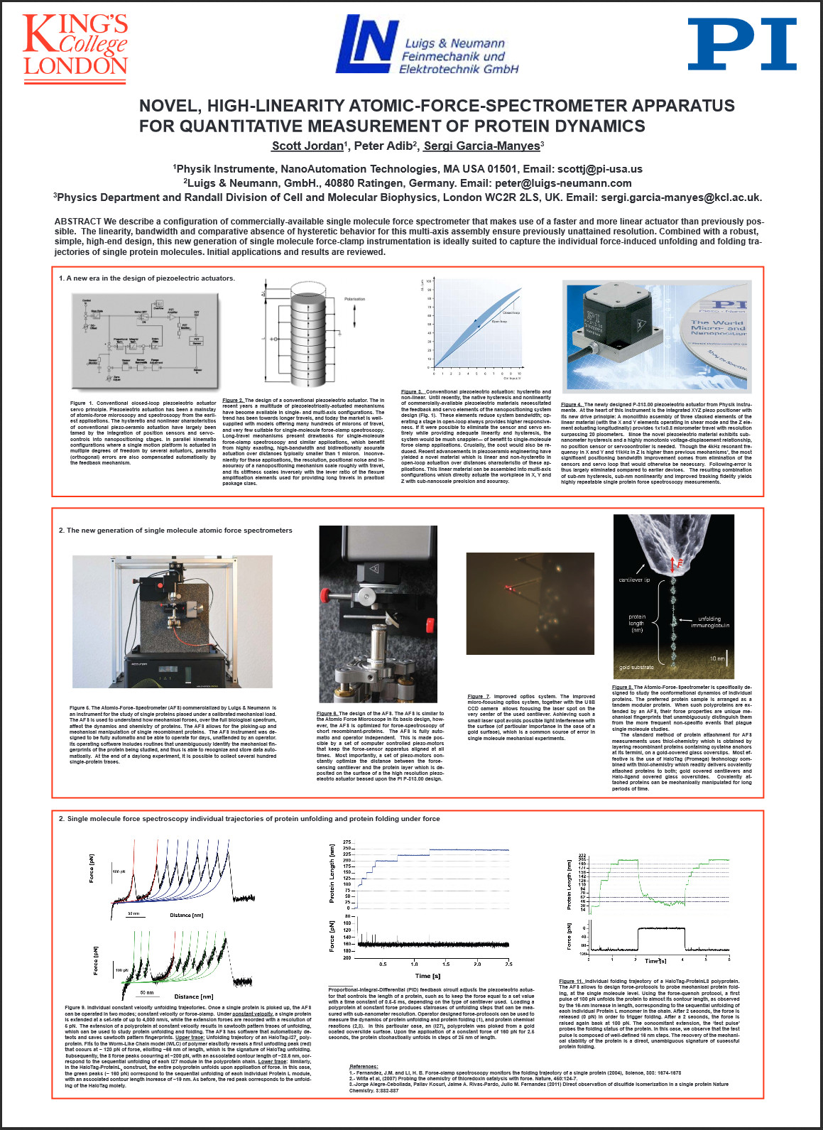 Quantitative Measurement of Protein Dynamics with High Linearity Atomic Force Spectrometer